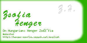 zsofia henger business card